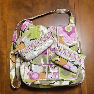 Vera Bradley crossbody purse, wallet & makeup bag